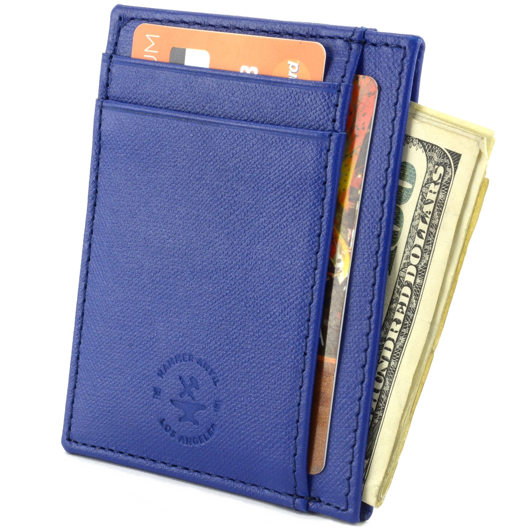 Hammer Anvil Minimalist Front Pocket Wallet RFID Blocking Thin Leather